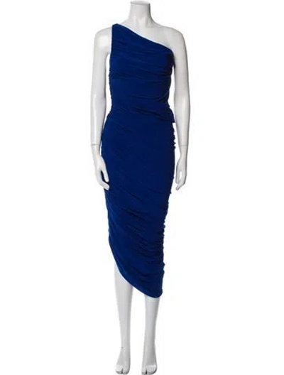 Pre-owned Norma Kamali Strapless Long Dress In Blue