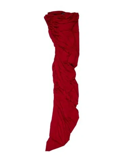 Pre-owned Norma Kamali Strapless Long Dress In Red