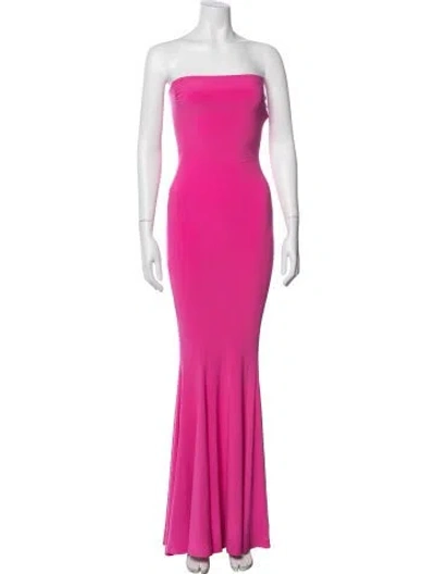 Pre-owned Norma Kamali Strapless Long Dress W/ Tags In Pink