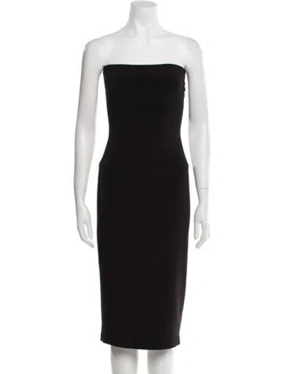 Pre-owned Norma Kamali Strapless Mini Dress In Black