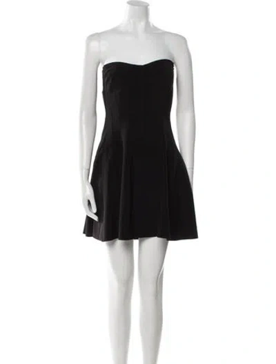 Pre-owned Norma Kamali Strapless Mini Dress In Black