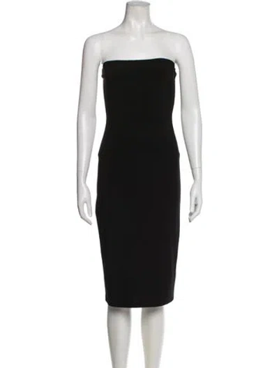 Pre-owned Norma Kamali Strapless Mini Dress In Black