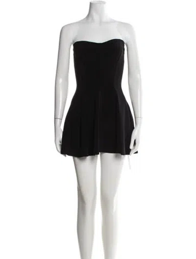 Pre-owned Norma Kamali Strapless Mini Dress In Black