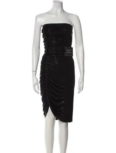 Pre-owned Norma Kamali Strapless Mini Dress In Black