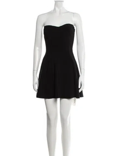 Pre-owned Norma Kamali Strapless Mini Dress In Black