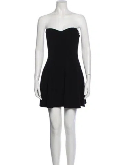 Pre-owned Norma Kamali Strapless Mini Dress In Blue