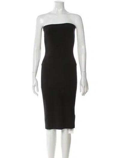 Pre-owned Norma Kamali Strapless Mini Dress In Gray