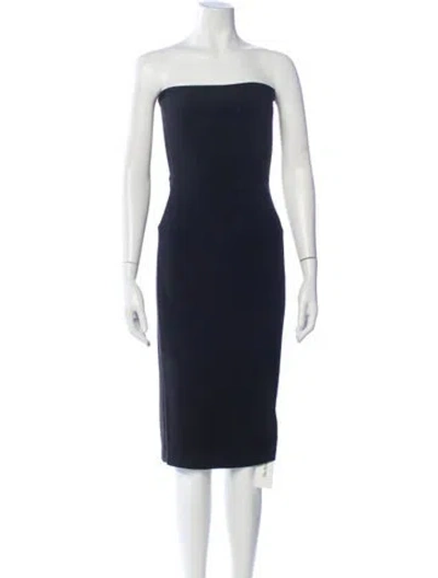 Pre-owned Norma Kamali Strapless Mini Dress In Gray