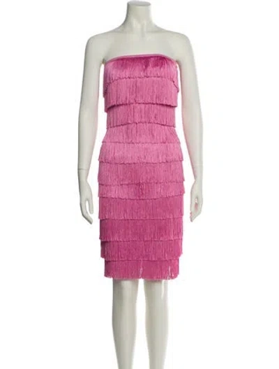 Pre-owned Norma Kamali Strapless Mini Dress In Pink