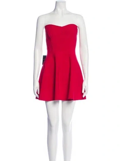 Pre-owned Norma Kamali Strapless Mini Dress In Pink