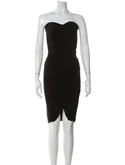 Pre-owned Norma Kamali Strapless Mini Dress W/ Tags In Black
