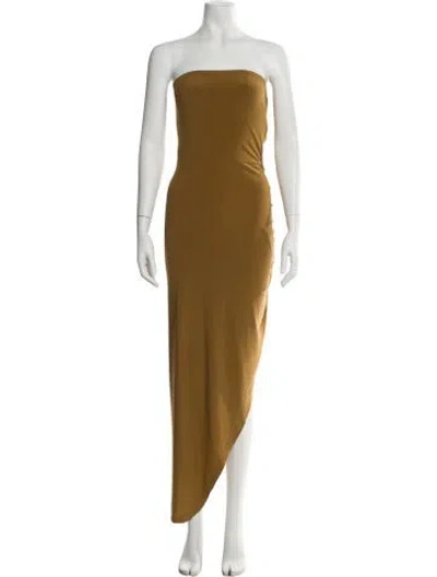 Pre-owned Norma Kamali Strapless Mini Dress W/ Tags In Brown