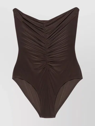 NORMA KAMALI STRAPLESS RUCHED FRONT MIO