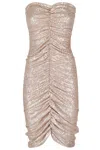 Norma Kamali Strapless Shirred Front Dress