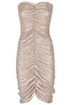 Norma Kamali Strapless Shirred Front Dress