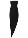 Norma Kamali Strapless Ruched Stretch-jersey Midi Dress In Black