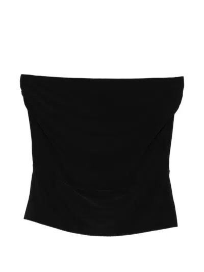 Norma Kamali Sleeveless Top With Ruffles In Black