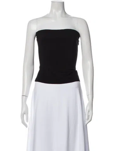 Pre-owned Norma Kamali Strapless Top In Black