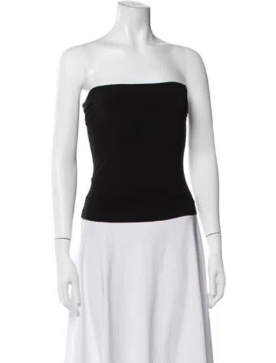 Pre-owned Norma Kamali Strapless Top In Black