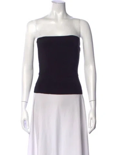 Pre-owned Norma Kamali Strapless Top In Black