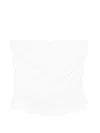 Norma Kamali White Solid Strapless Top In White
