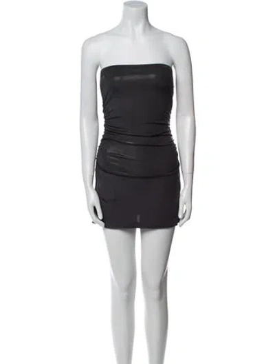 Pre-owned Norma Kamali Strapless Tunic In Black