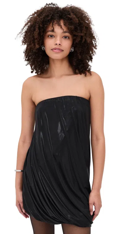 Norma Kamali Strapless Twist Mini Dress In Black