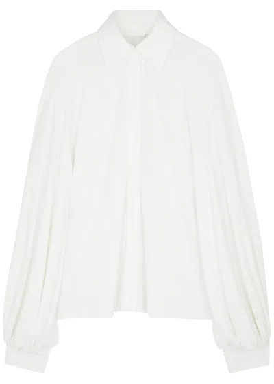 Norma Kamali Stretch-jersey Shirt In White