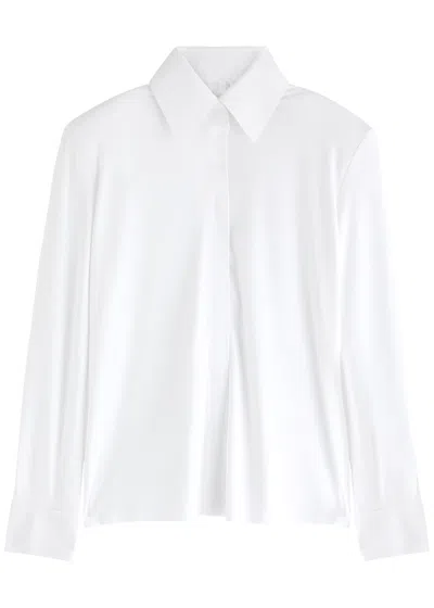 Norma Kamali Stretch-jersey Shirt In White