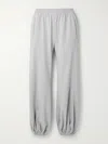 Norma Kamali Boyfriend Puff Jog Sweatpants Light Heather Grey In White