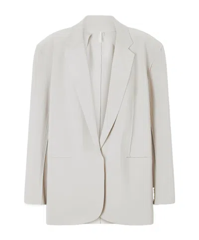 Norma Kamali Stretch-jersey Blazer In White