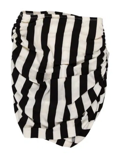 Pre-owned Norma Kamali Striped Bottoms In Neutral