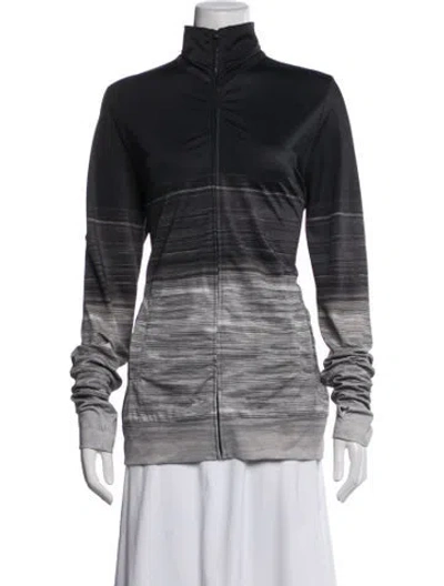 Pre-owned Norma Kamali Striped Jacket In Black