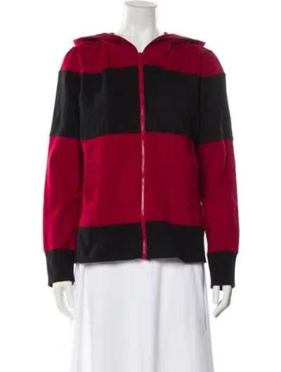 Pre-owned Norma Kamali Striped Jacket In Red