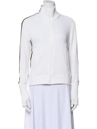 Pre-owned Norma Kamali Striped Jacket In White