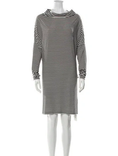 Pre-owned Norma Kamali Striped Knee-length Dress W/ Tags In Multi