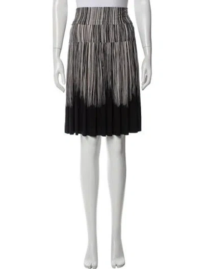 Pre-owned Norma Kamali Striped Mini Skirt In Black/neutrals