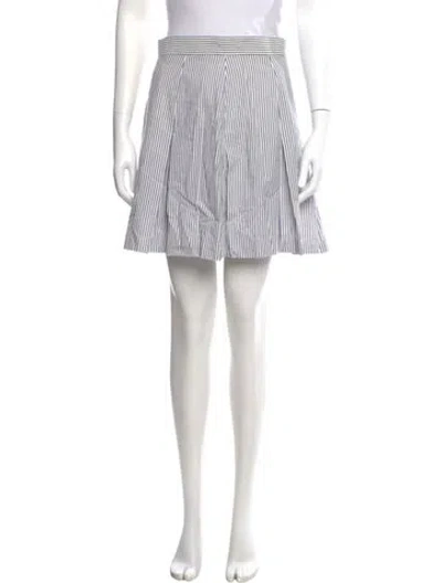 Pre-owned Norma Kamali Striped Mini Skirt W/ Tags In Brown