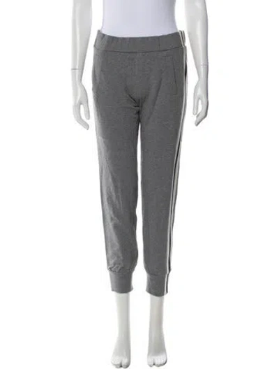 Pre-owned Norma Kamali Striped Skinny Leg Pants In Gray