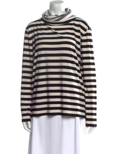Pre-owned Norma Kamali Striped Turtleneck Sweatshirt