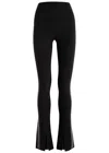 Norma Kamali Stud-embellished Stretch-jersey Leggings In Black