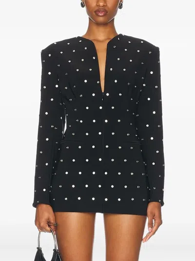 Norma Kamali Studded Fitted Jacket In Black
