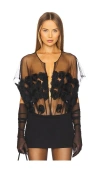 Norma Kamali Super Os Sleeveless Bf Bodysuit In 黑色