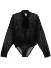 Norma Kamali Super Oversize Bodysuit In Black