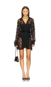Norma Kamali Super Oversized Bf Shirt Mini Dress In Black Leaf