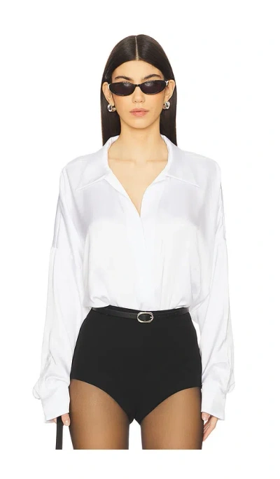NORMA KAMALI SUPER OVERSIZED BOYFRIEND NK SHIRT BODYSUIT