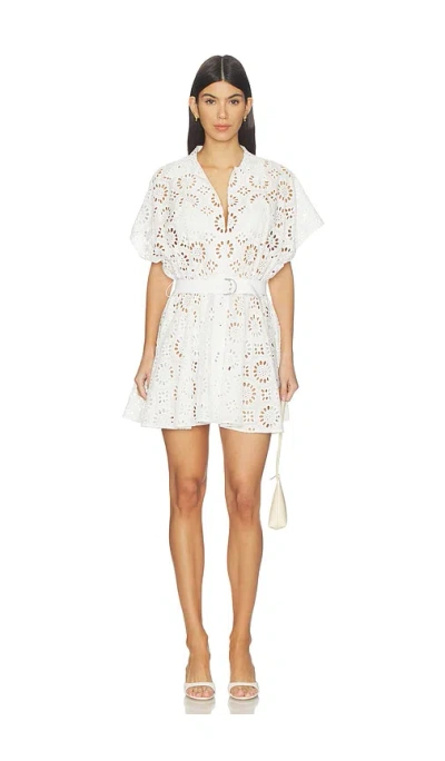 Norma Kamali Super Oversized Boyfriend Shirt Flared Mini Dress In White