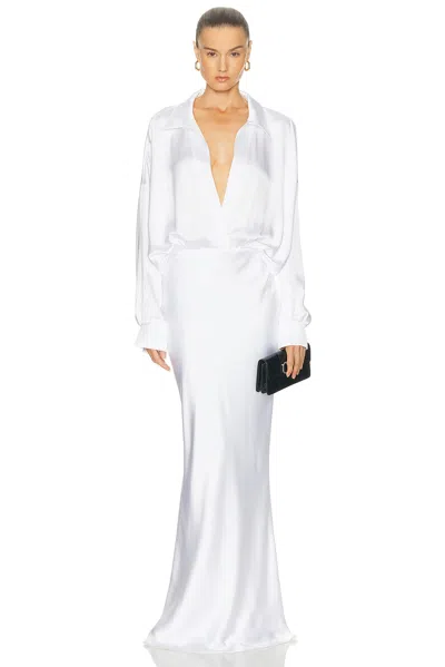 NORMA KAMALI SUPER OVERSIZED BOYFRIEND SHIRT GOWN
