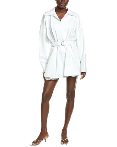 Norma Kamali Super Oversized Boyfriend Shirtdress In White