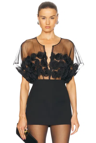 Norma Kamali Super Oversized Sleeveless Boyfriend Bodysuit In Black